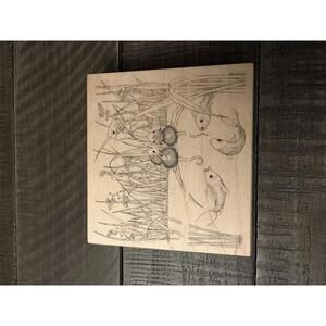 House Mouse Fish Tales (Maxwell, Amanda) 1999 wood block rubber stamp